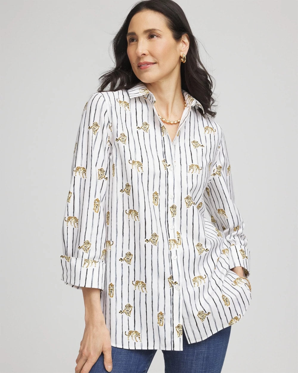 Chico's Discount - No Iron™ Leopard Graphic Shirt