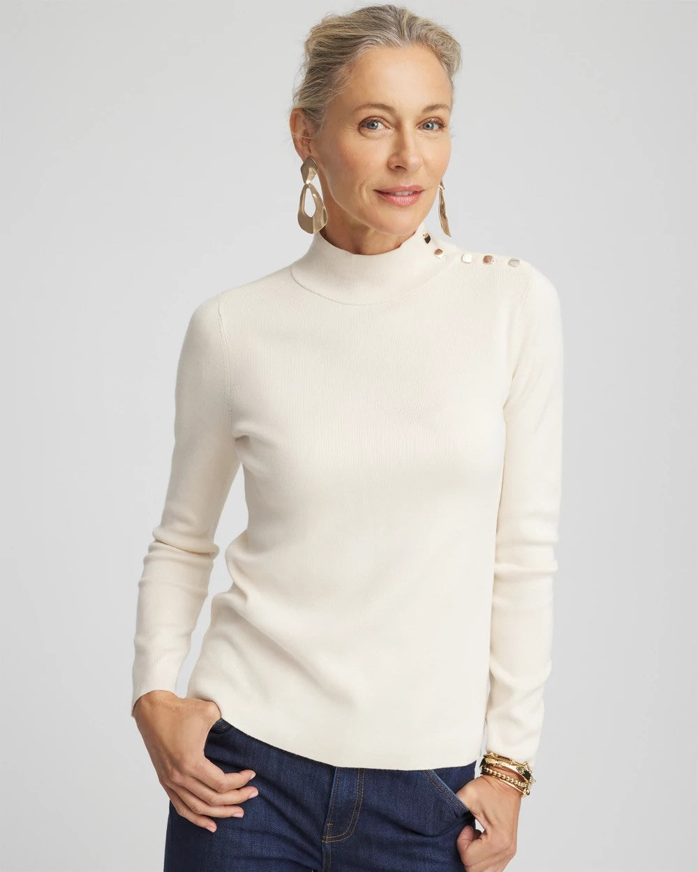 Chico's Outlet - Ella Mockneck Sweater
