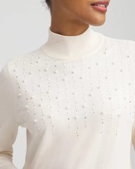 Chico's Discount - Ella Embellished Mockneck Sweater