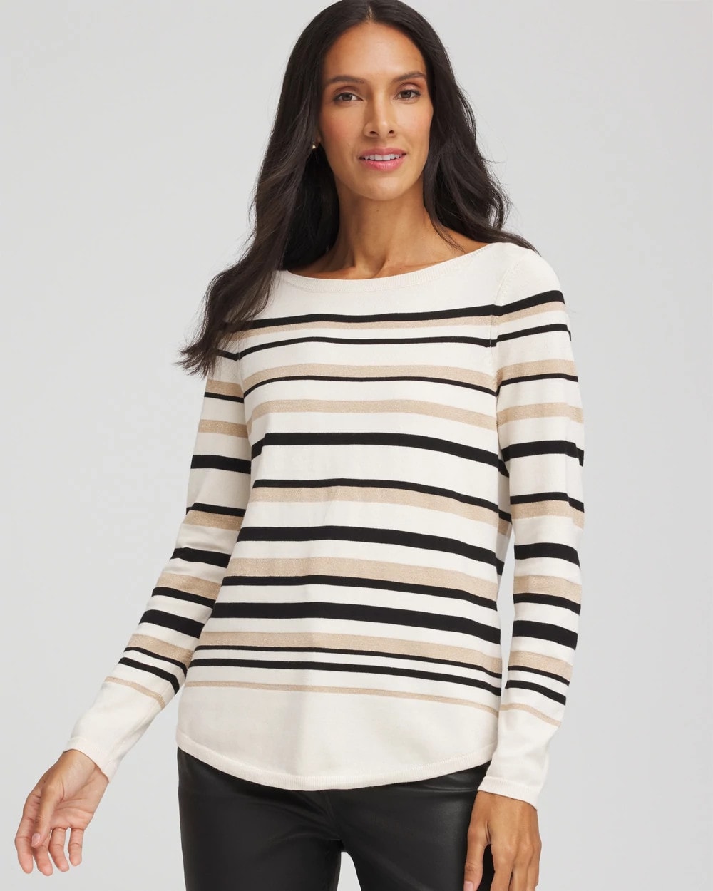 Chico's Sale - Ella Stripe Boatneck Sweater