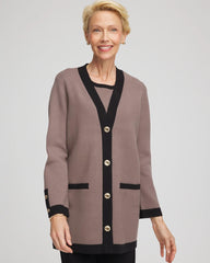 Chico's On Sale - Travelers™ Tipped Button-Down Cardigan
