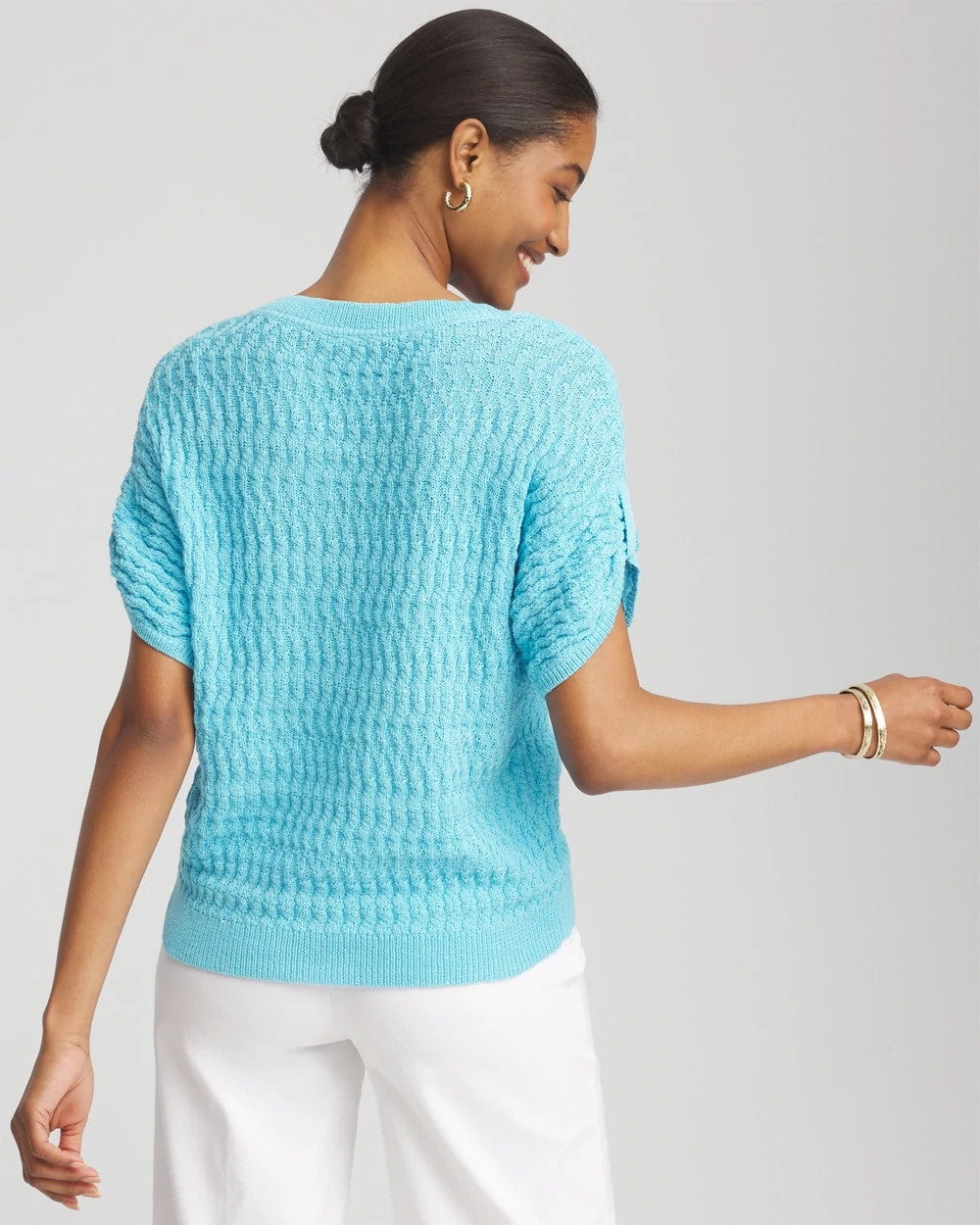 Chico's Online - Sequin V-Neck Pullover Sweater