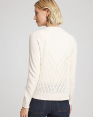 Chico's US - Cable Knit Fringed Sweater