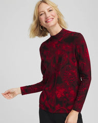 Chico's For Sale - Ella Printed Mockneck Sweater