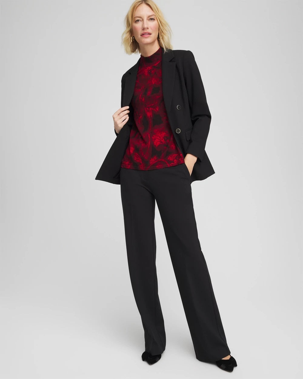 Chico's For Sale - Ella Printed Mockneck Sweater