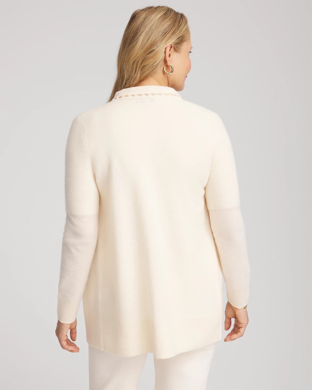 Chico's Online - Cashmere Pearl-Trim Cardigan