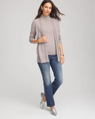 Chico's / Cashmere Pearl Mockneck Sweater