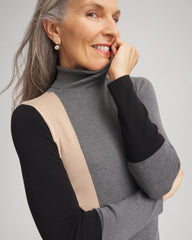 Chico's Sale - Ella Colorblock Intarsia Turtleneck Sweater