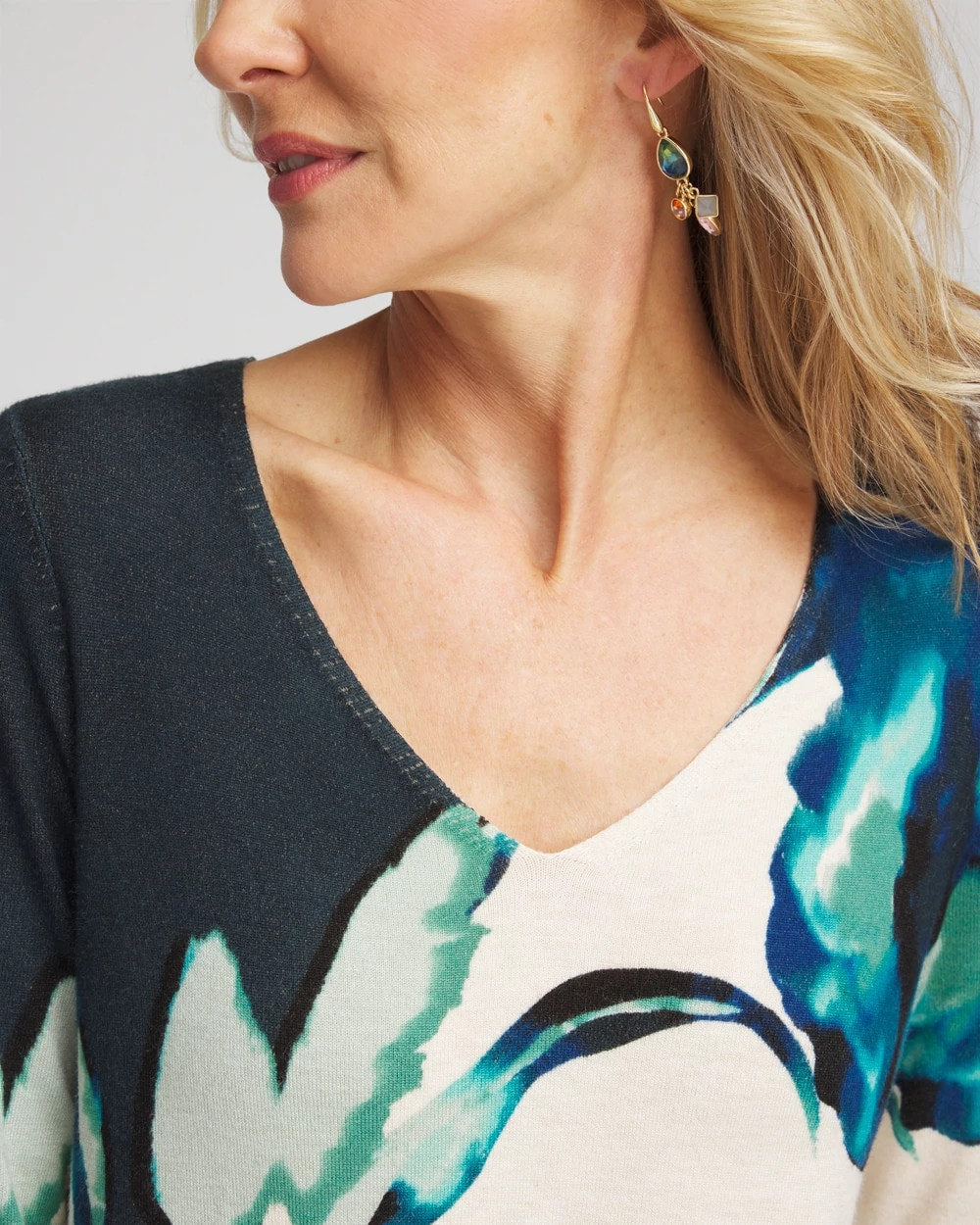 Chico's On Sale - Ella Glacier V-Neck Pullover