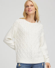 Chico's For Sale - Embellished Cable Knit Sweater