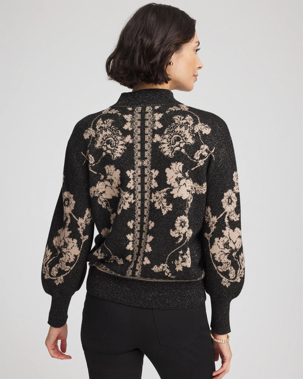 Chico's Online - Bryne Jacquard Mockneck Pullover