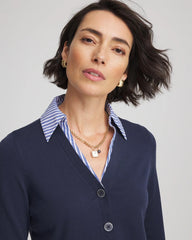 Chico's On Sale - Striped Collared Cardigan Sweater