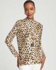 Chico's Outlet - Ella Mockneck Animal-Print Pullover Sweater