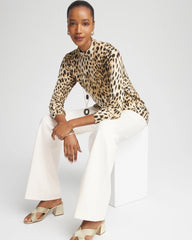 Chico's Outlet - Ella Mockneck Animal-Print Pullover Sweater
