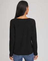 Chico's Sale - Floral Embellished Dolman V-Neck Pullover