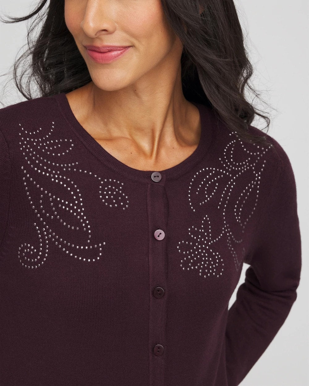 Chico's Online - Embellished Crewneck Cardigan