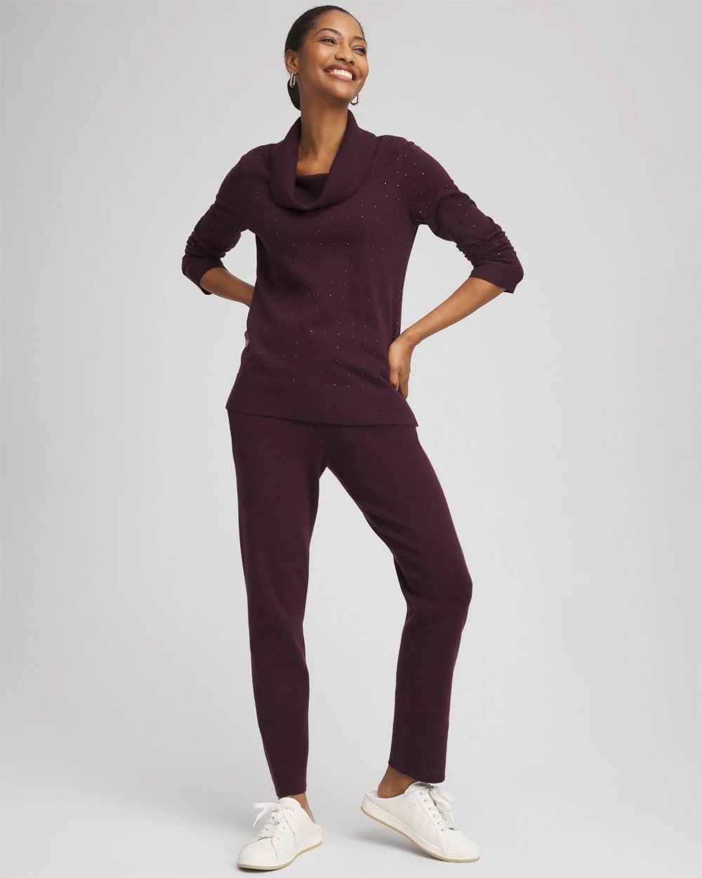 Chico's Sale - Zenergy® Luxe Diamante Cowlneck Tunic