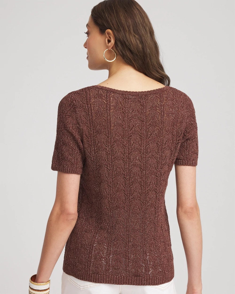 Chico's On Sale - Pointelle Square-Neck Pullover Sweater