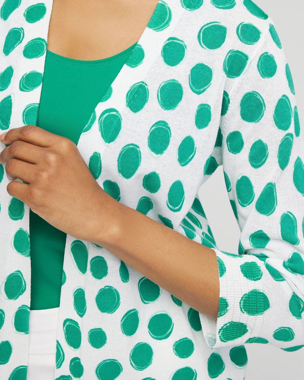Chico's For Sale - Polka-Dot Summer Romance Short Cardigan