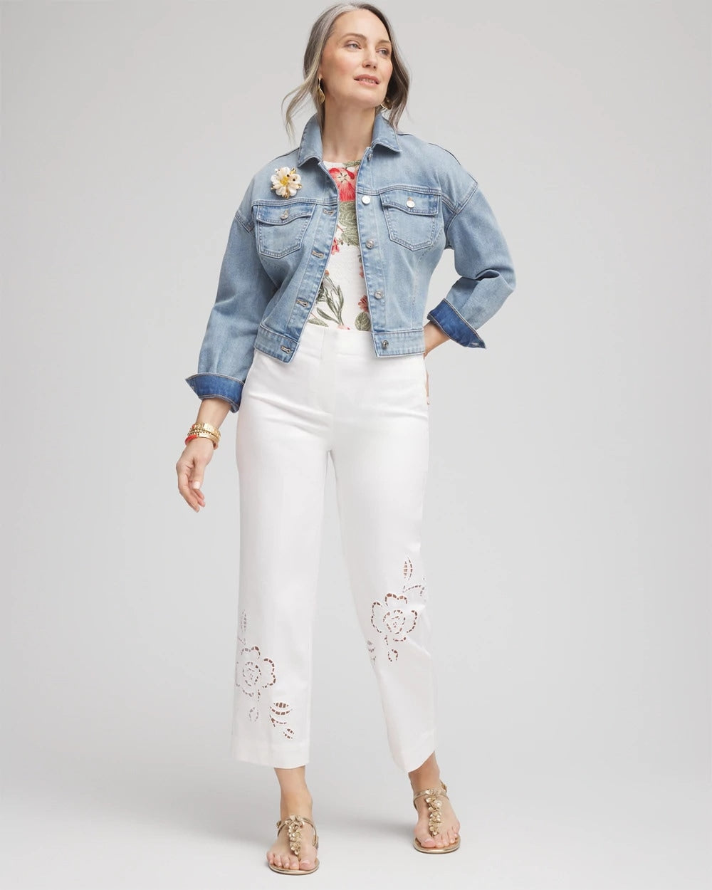 Chico's For Sale - Sateen Cutout Cropped Pants