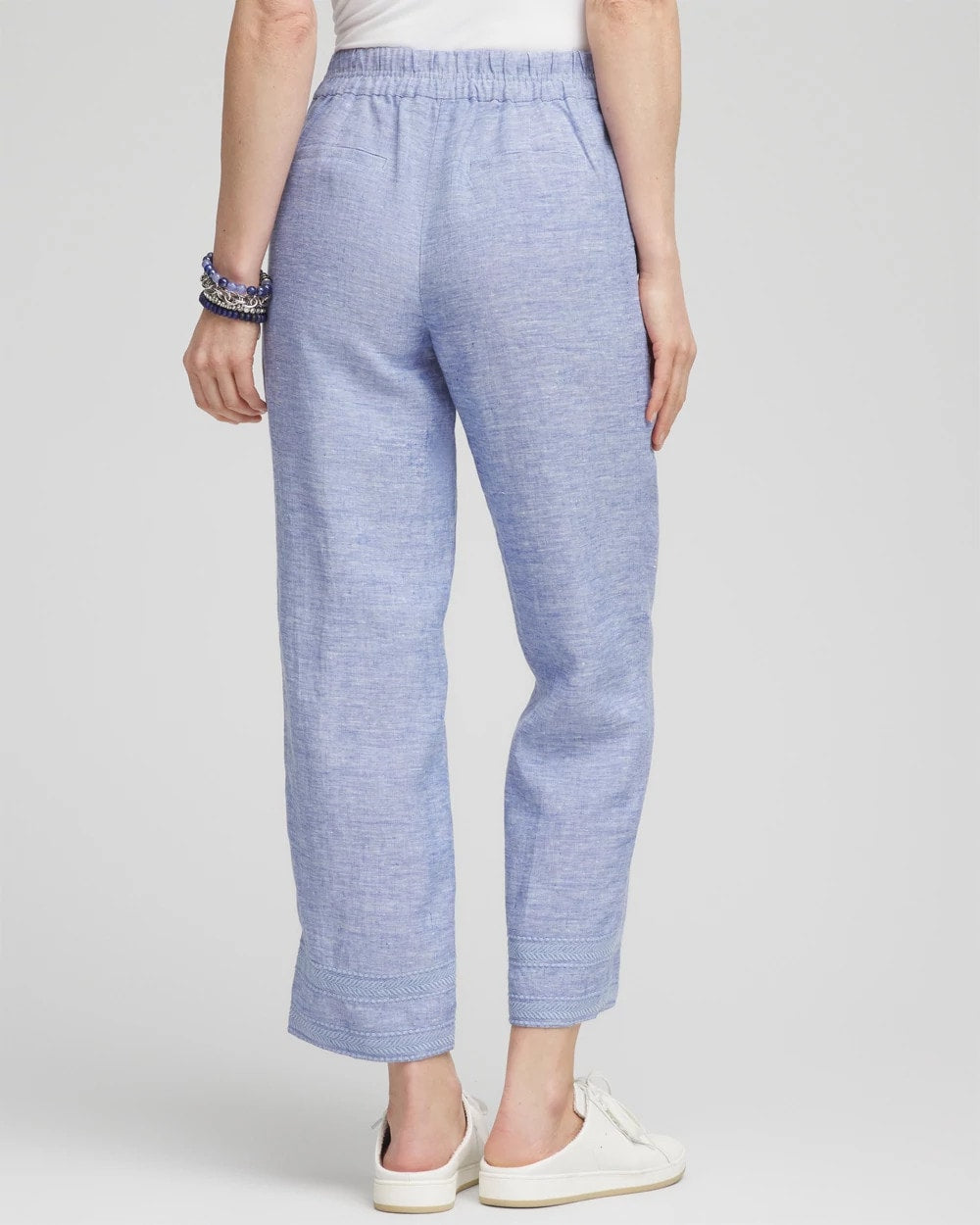 Chico's Discount - Linen Pull On Waist Cropped Pants