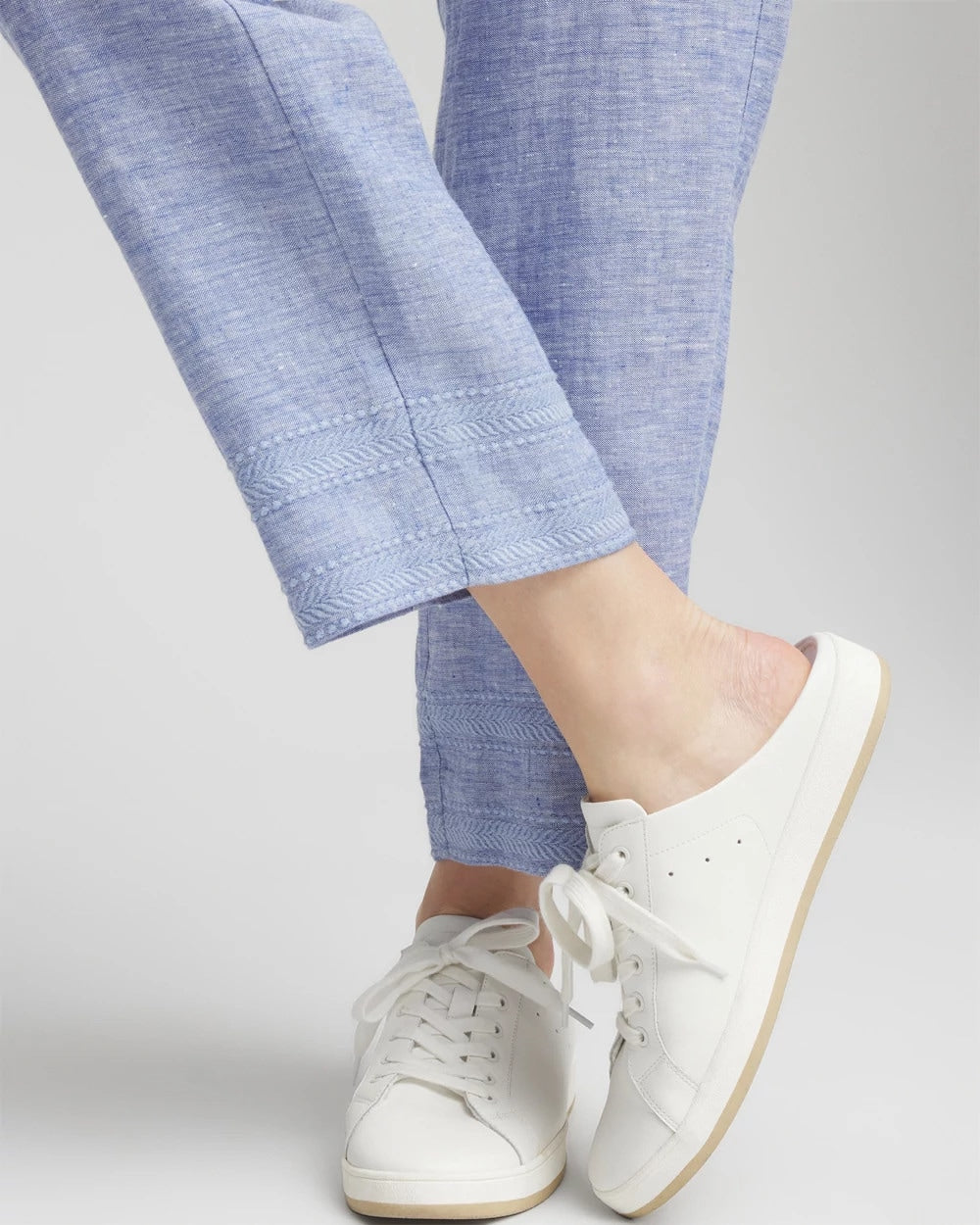 Chico's Discount - Linen Pull On Waist Cropped Pants