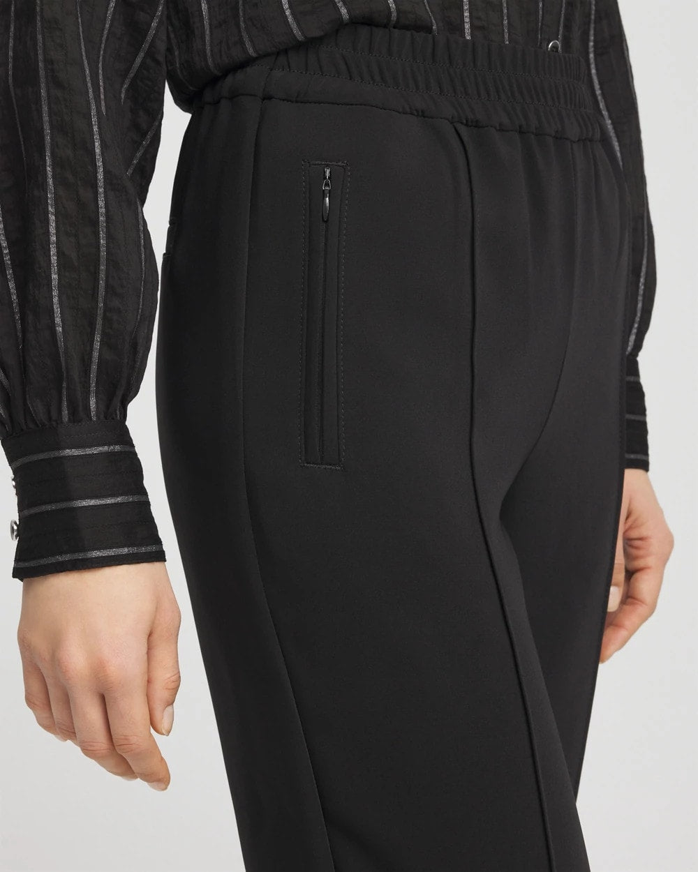 Chico's Sale - Crepe Side-Zip Tapered Ankle Pants