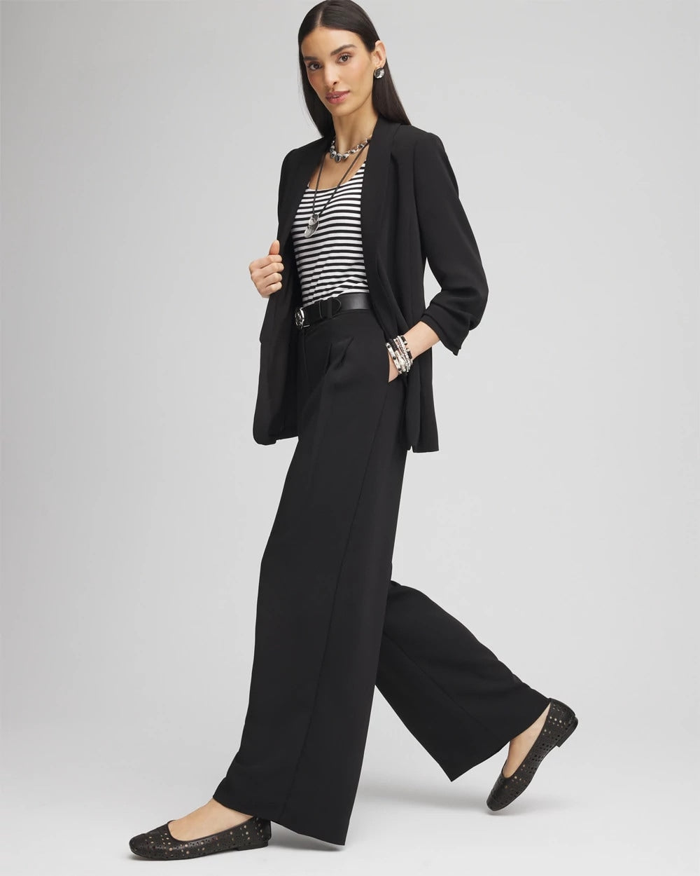 Chico's On Sale - Crepe Pleated Relaxed Pants