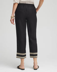 Chico's Outlet - Linen Elastic Waist Cropped Pants