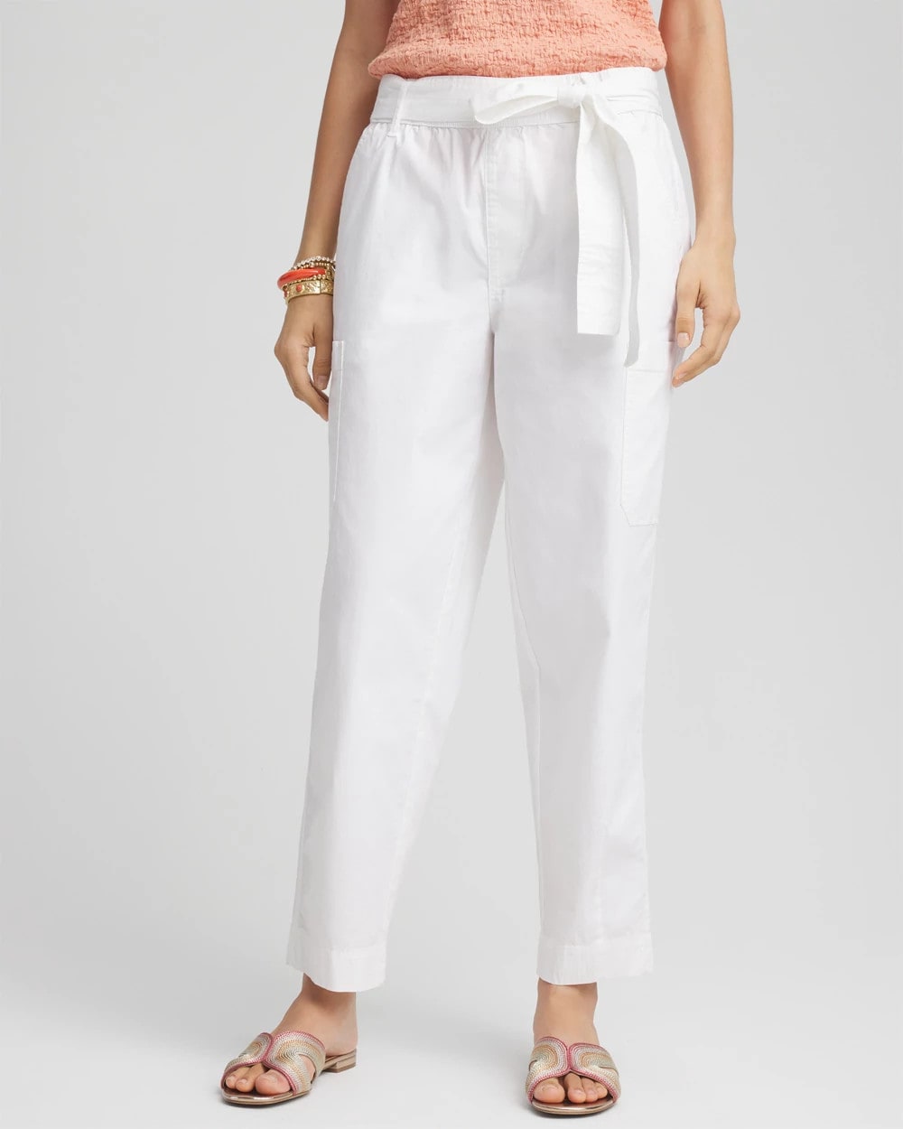 Chico's Online - Poplin Pull-On Tapered-Leg Cropped Pants