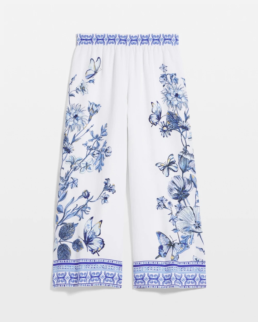 Chico's / Butterfly Pull-On Linen Cropped Pants