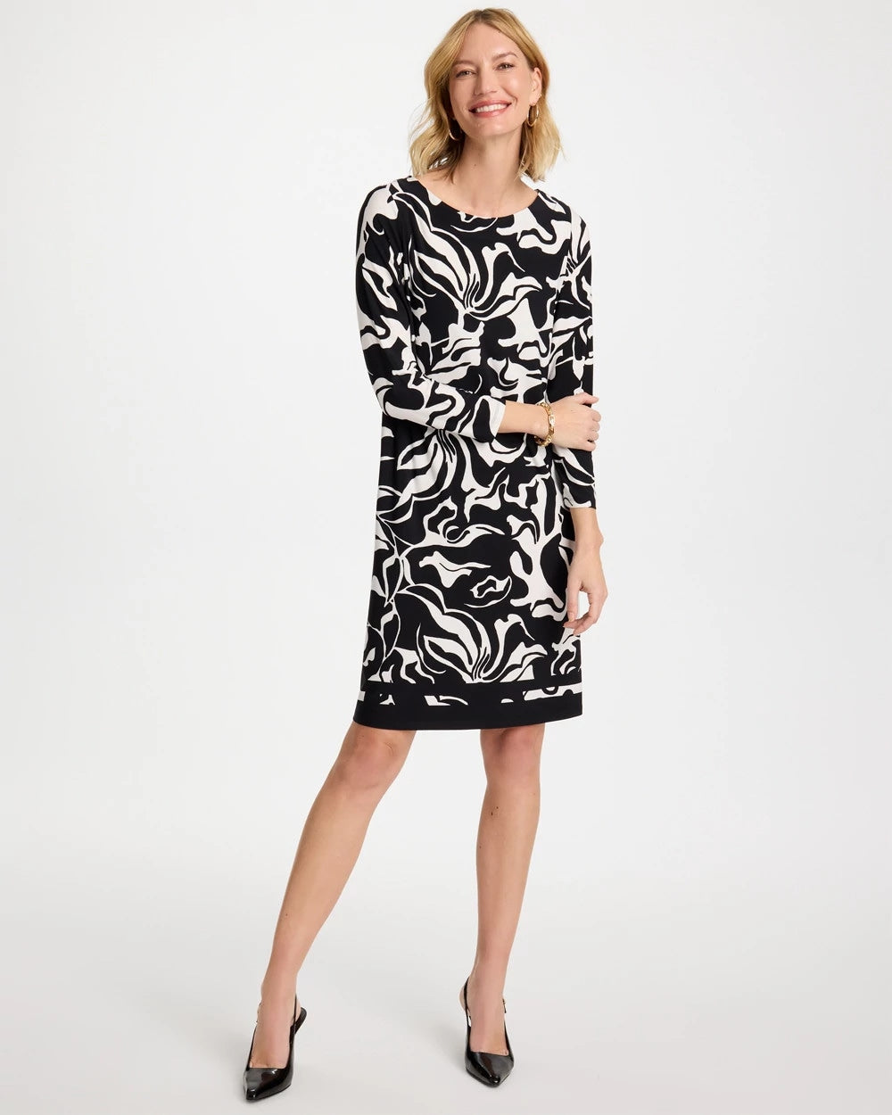 Chico's Sale - Jersey Knit Boatneck Shift Dress