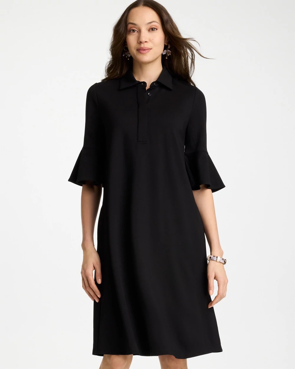Chico's On Sale - Knit Flounce Sleeve Dress