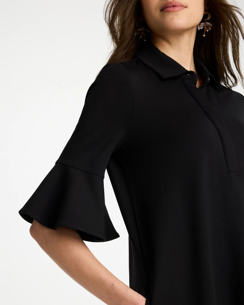 Chico's On Sale - Knit Flounce Sleeve Dress