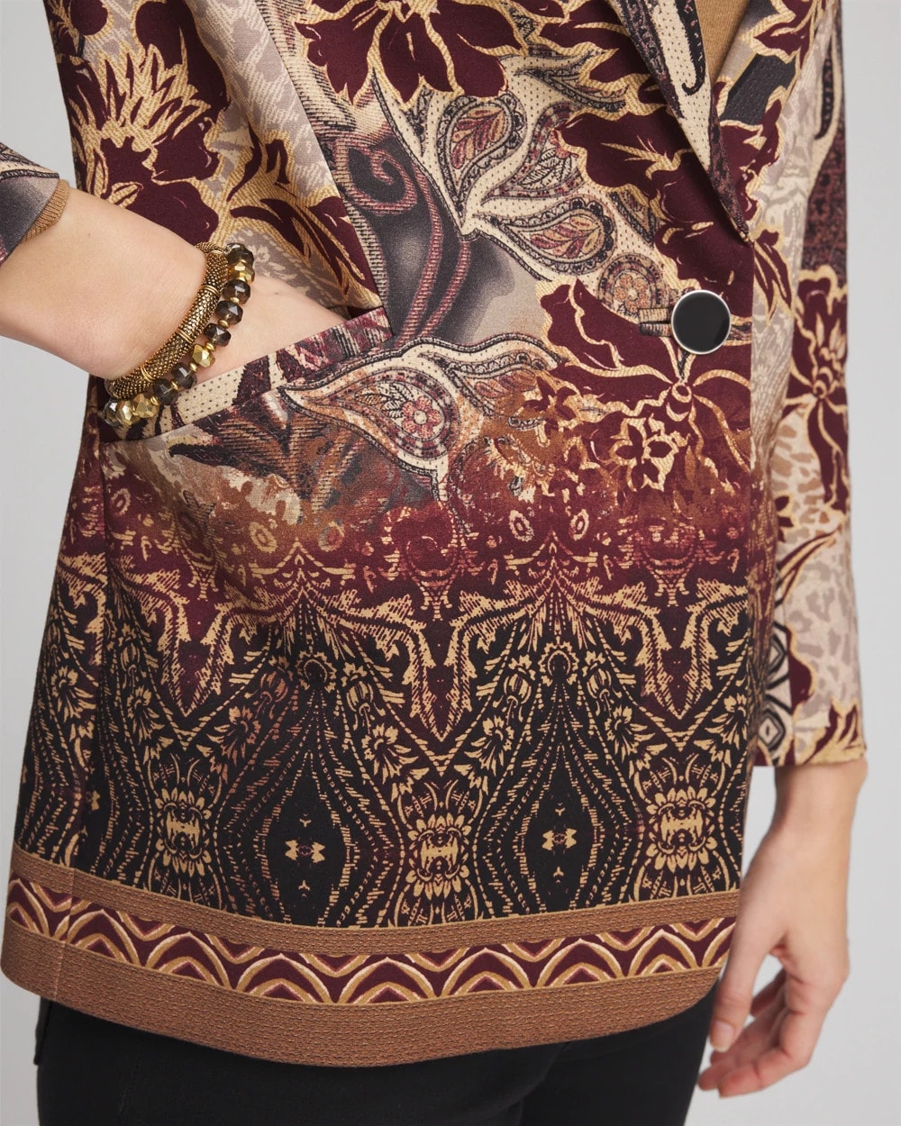 Chico's Sale - Artisanal Print Ponte Blazer