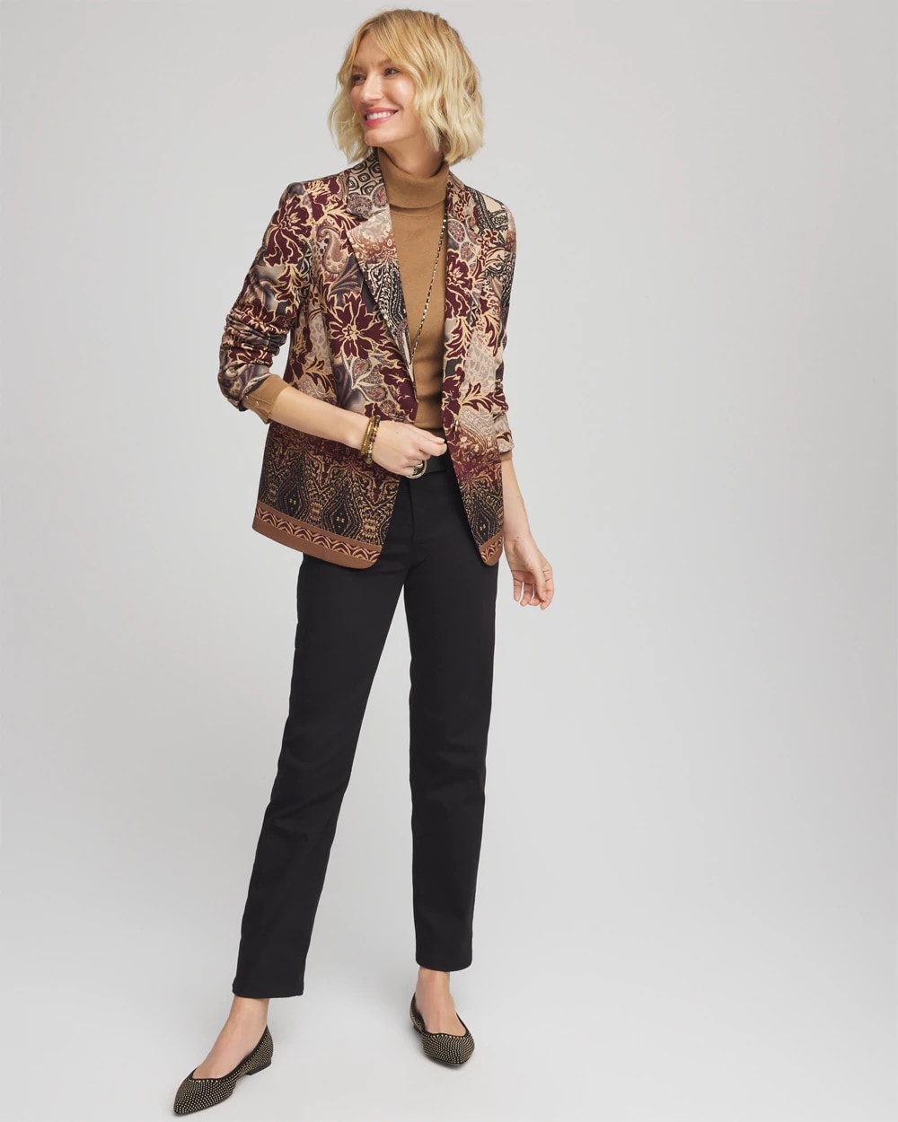 Chico's Sale - Artisanal Print Ponte Blazer