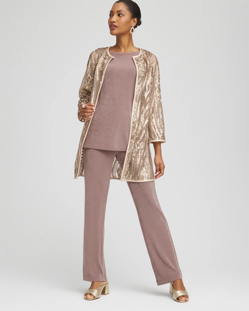 Chico's Sale - Travelers™ Collection Champagne Sequins Jacket