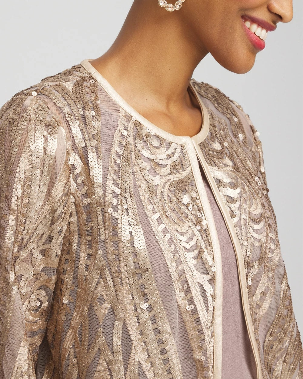 Chico's Sale - Travelers™ Collection Champagne Sequins Jacket