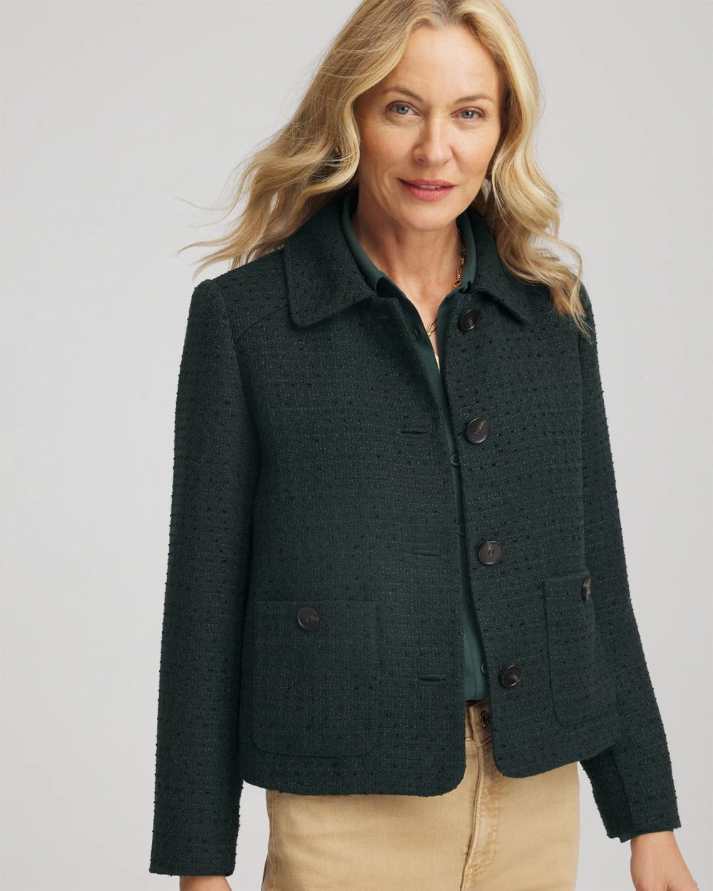 Chico's On Sale - Tweed Cropped Jacket