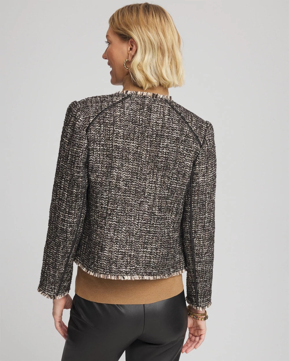Chico's Discount - Tweed Mix Moto Jacket