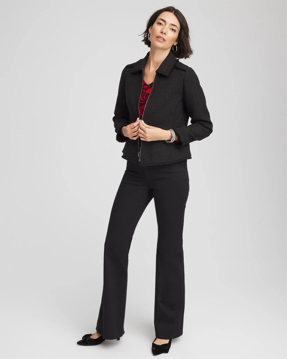 Chico's Sale - Bouclé Peplum Jacket