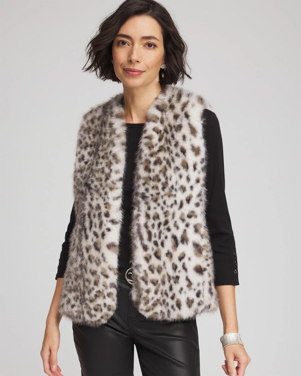 Chico's For Sale - Snow Leopard Faux Fur Vest