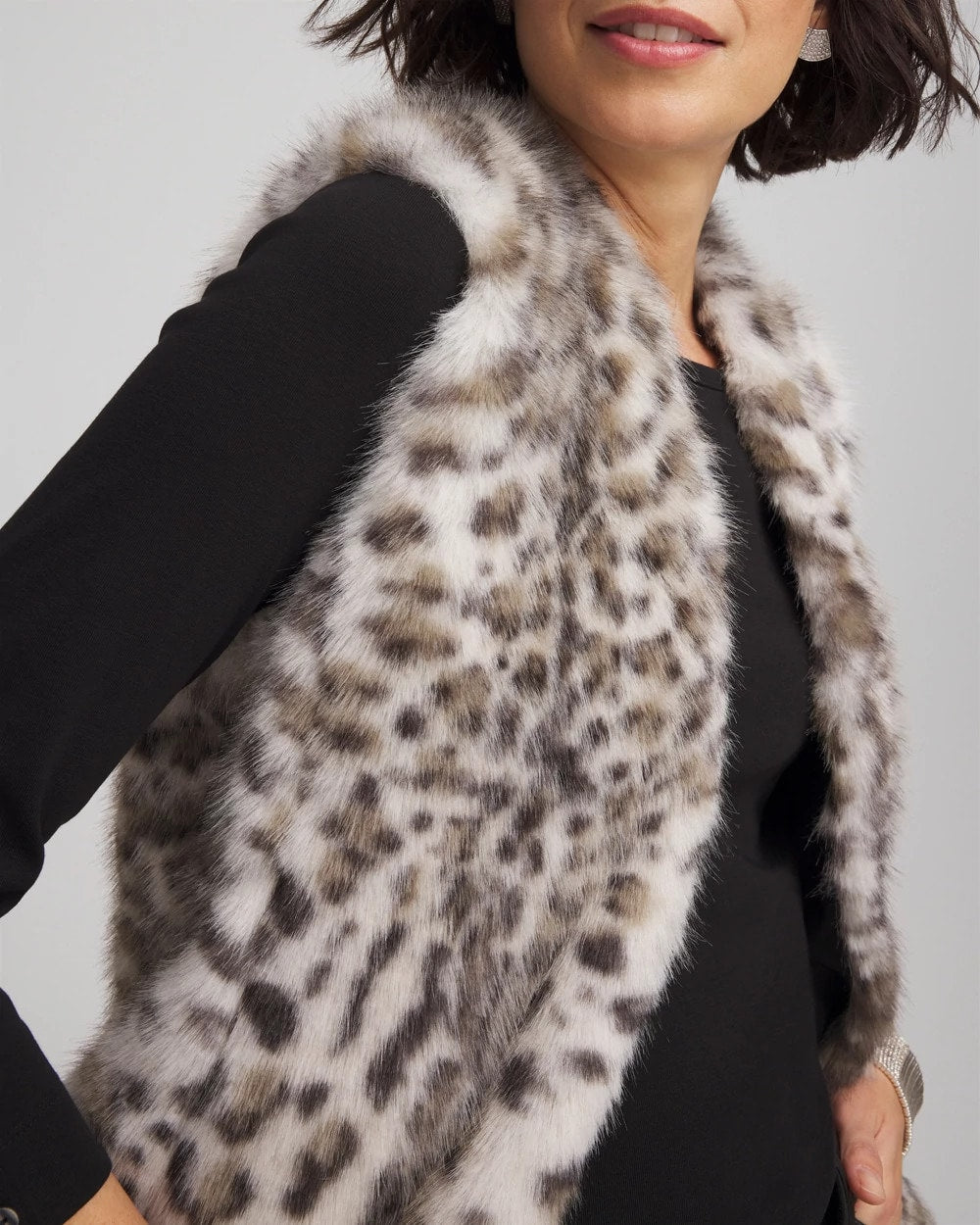 Chico's For Sale - Snow Leopard Faux Fur Vest
