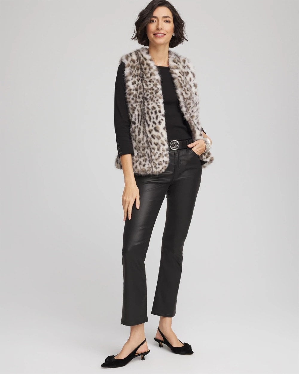 Chico's For Sale - Snow Leopard Faux Fur Vest