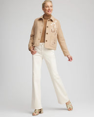 Chico's Outlet - Embroidered Wool Chore Jacket