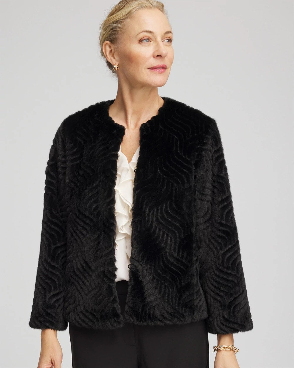 Chico's Online - Pattern Fur Jacket