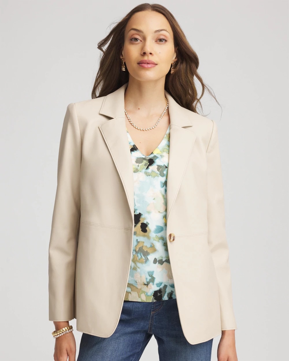 Chico's US - Faux Leather Blazer