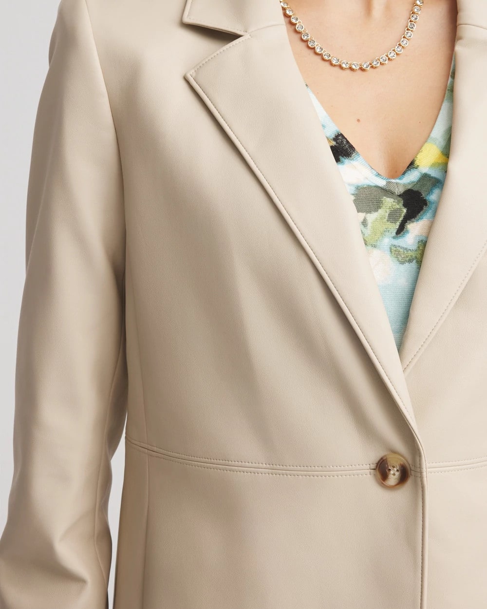 Chico's US - Faux Leather Blazer