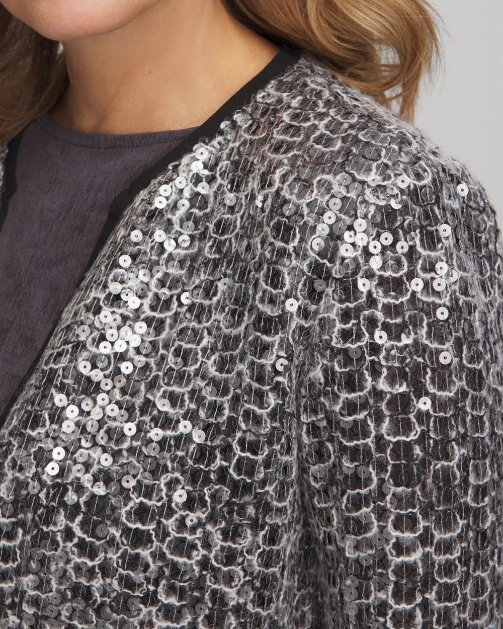 Chico's Discount - Travelers™ Collection Refined Sequins Netted Jacket