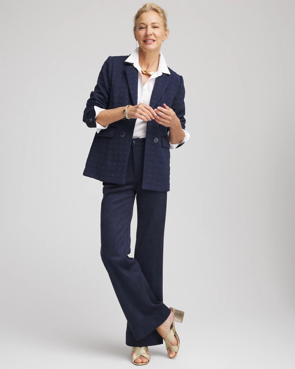 Chico's Sale - Textured Single-Breasted Knit Blazer